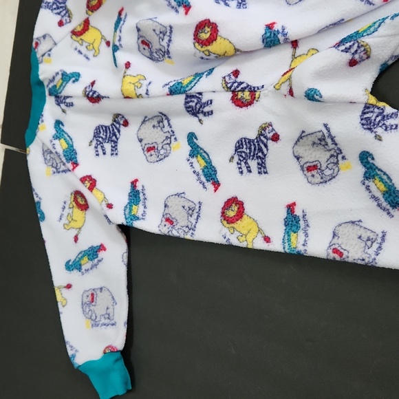 Vintage 1990s Small Steps One Piece Footsie Pajamas Zoo Animals 2T - Picture 8 of 11